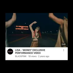 دنس پرفورمنس MONEY از لیسا به یک میلیارد ویو در یوتیوب رس