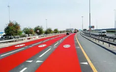 استفاده از رنگ قرمز در آسفالت جاده ها در دوبی میزان جرایم