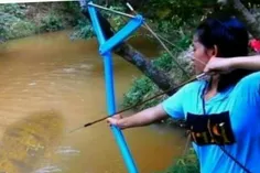 تیراندازی با کمان برای شکار #ماهی
