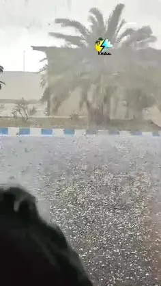 بارش شدید تگرگ در جزیره لاوان 