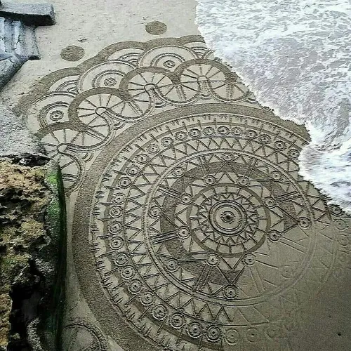 خلاقیت هنر شن ساحل