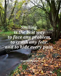 ☺ ️ لبخند، بهترین راه برای مقابله با هر مشکل، شکست دادن ه