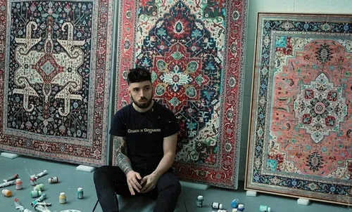 آشنایی با خالق آمریکایی نقاشی هایی به سبک فرش ایرانی!