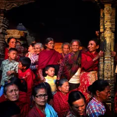 Nepalese devotees gather to watch Bisket Jatra Festival i