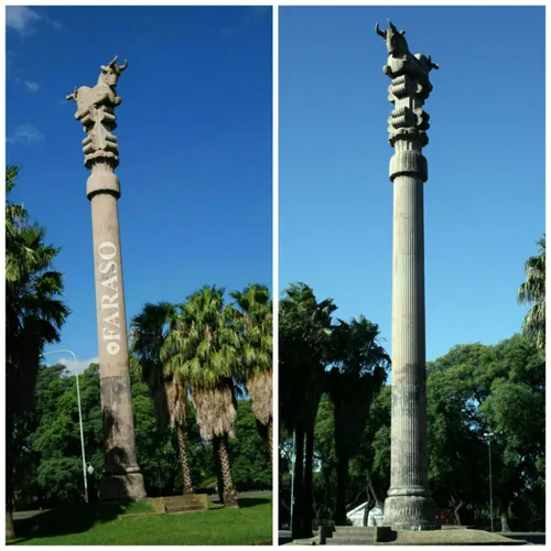 میدان ایران در آرژانتین با نماد ستون تخت جمشیداین میدان د