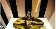 سینک طلا در نمایشگاه لوازم آشپزخانه و حمام و سونا در تهرا
