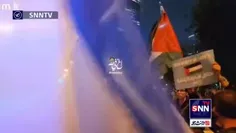 برافراشتن #پرچم_فلسطین در تجمع دیشب #صهیونیست ها علیه نتانیاهو
