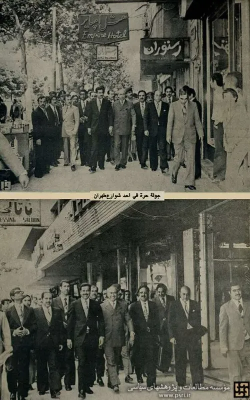 تصویری از صدام در خیابان های تهران