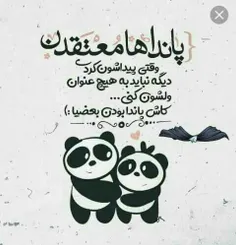 کاش تو هم مث پاندا بودی!🖤🐼