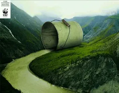 آگهی خلاقانه سازمان wwf  برای نشان دادن تاثیر مخرب زباله 