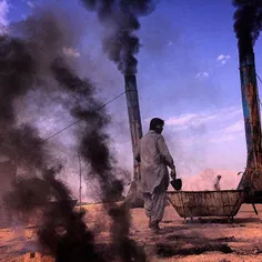 A small brick-kiln operation by the side of the highway n