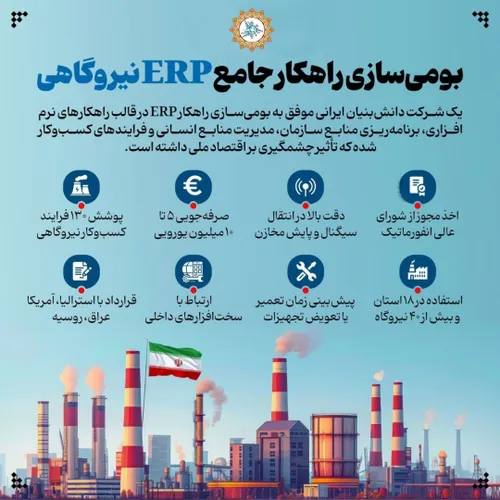 🟡 بومی سازی راهکار جامع ERP نیروگاهی