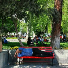 #dailytehran #park #sleep #rest #resting #gardener #teh #