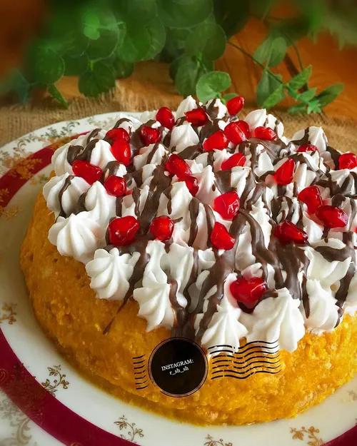 کیک موزاییک کدو حلوایی