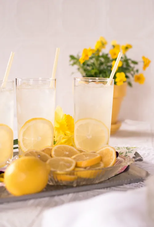 نوشیدنی خنک لیمو خوشمزه حس خوب