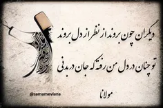 تو چنان در دل من رفته که جان در بدنی..‌