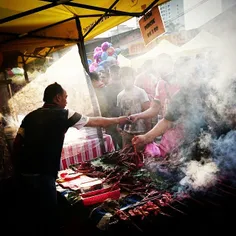 Malaysian Muslims buying food as their prepare for break 