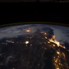 🔘 تصاویر زیبای کره زمین از فضا در شب