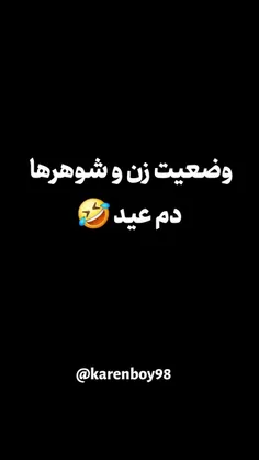 وضعیت  زن وشوهر  دم عید🤣