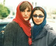 #امین_حیایی و همسرش ۱۸ سال پیش در پشت صحنه فیلم "مزاحم"