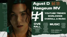 موزیک ویدیو Haegeum در رتبه یک موزیک ویدیو های ترند یوتیو