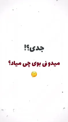 میدونی بوی چی میاد؟🤔