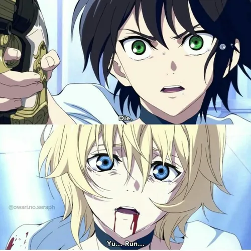 Mikayuu😟 yuumika😳 😢 mikaela hyakuya🌠 yuichiro hyakuya🍃 Ow