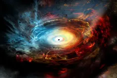 تصویر یک سیاه چاله زیبا در مرکز کهکشان راه شیری