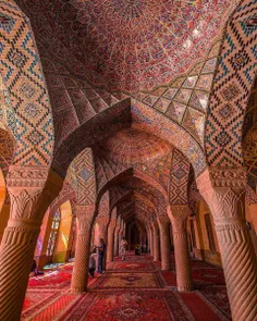 نمایی زیبا از مسجد نصیرالملک شیراز 👌