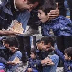 ⤵ شکست #انسانیت در عصر حاضر! کودک پناهنده #سوریه ای پدرش 