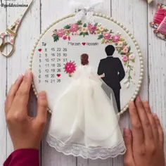 گلدوزی عروس و داماد 👰🤵