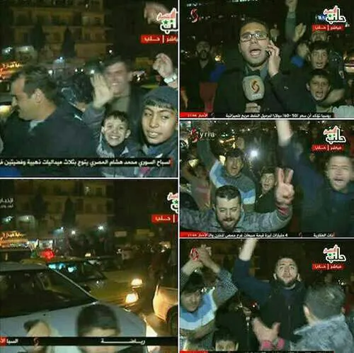 الان جشن و پایکوبی مردم حلب برای آزادی این شهر از دست ترو