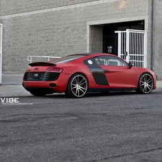 Matte Red Audi R8 by @vibemotorsports