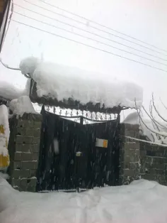 خونه مامان یلدا. برف یوک ماه پیش در مازندران.نور