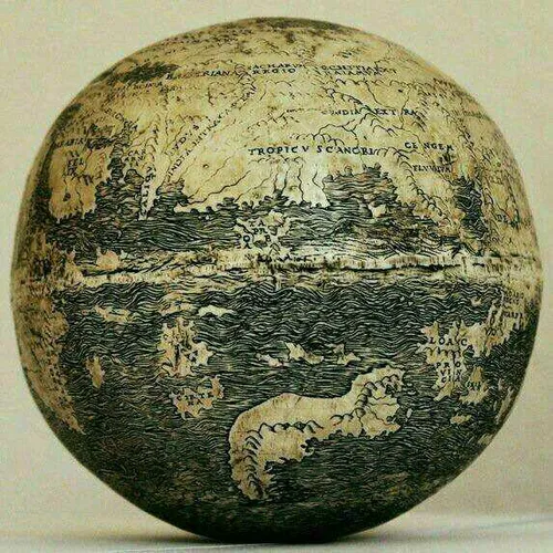 قدیمی ترین کره جغرافیایی در سال 1504 میلادی روی پوسته تخم