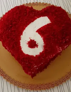 کیک مخملی😋به مناسبت سالگرد ازدواجمون❤