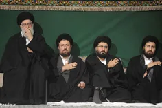 آیت الله خامنه ای ، سید حسن ، سید یاسر و سید علی خمینی