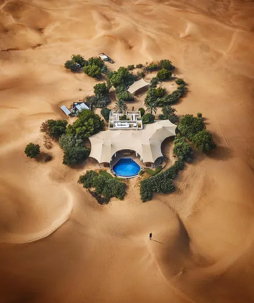 اینجا «هتل المها» در دبی با حال و هوای ساحلی توی دل کویره