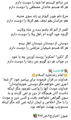 من ندانم کیستم اما شما را دوست دارم