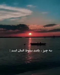 سه چیز باعث سقوط انسان است؛