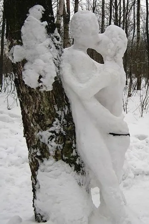 خلاقیت هنر برف
