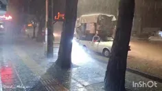 بارش شدید تگرگ در قزوین-الوند