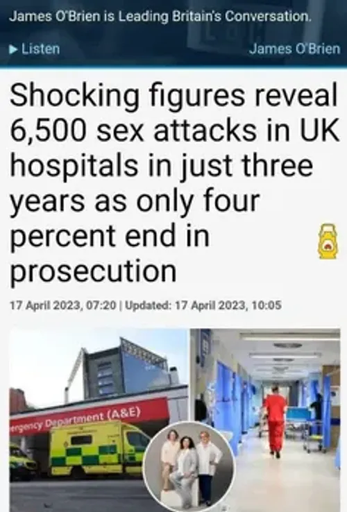 ۶۵۰۰ تجاوز جنسی در بیمارستان های انگلستان فقط در سه سال!