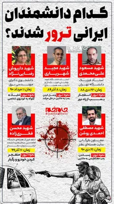 دانشمندان ایرانی که تاکنون ترور شده‌اند