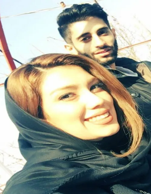 میلاد عبادی پور و همسرش رویا محبوب