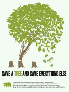 #خلاقیت در طراحی پوستر یک درخت را نجات بده بقیه چیزها را 