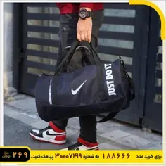 🏆کیف ورزشی just do it مشکی مدل W93