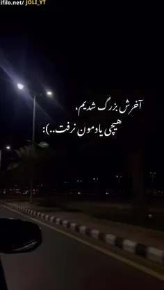 آخرش بزرگ شدیم ...