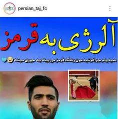 خُب کیسه جون همه گاو ها ب قرمز آلرژی دارن😝 😝