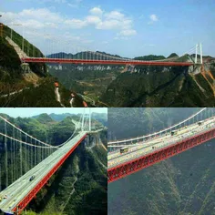 افتتاح مرتفع‌ترین پل کابلی دنیا در چین